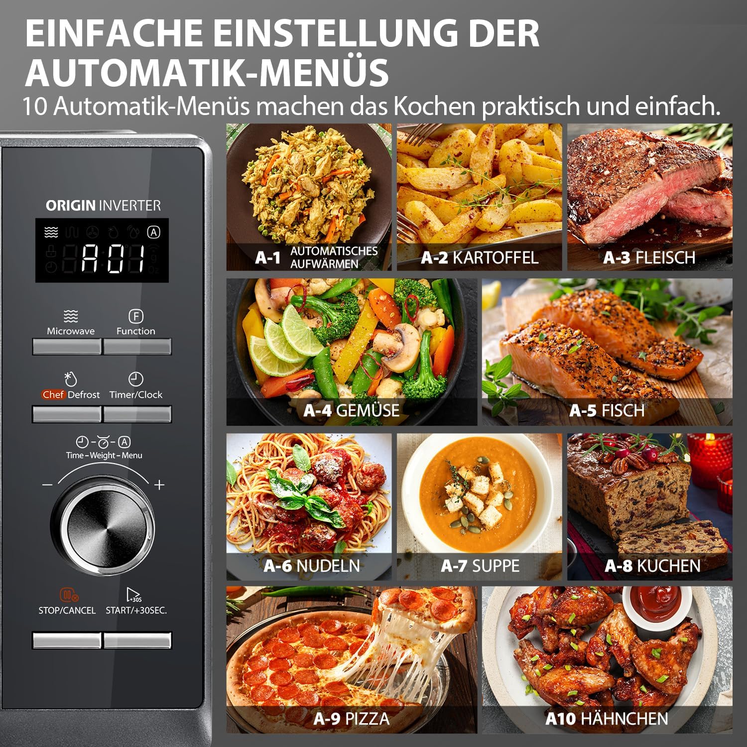 Thumbnail 3 de Toshiba MW3-AC26SFI(MG) Kombi-Mikrowelle 6-in-1 mit Grill, Heißluft, Dampfgarer und Origin Inverter