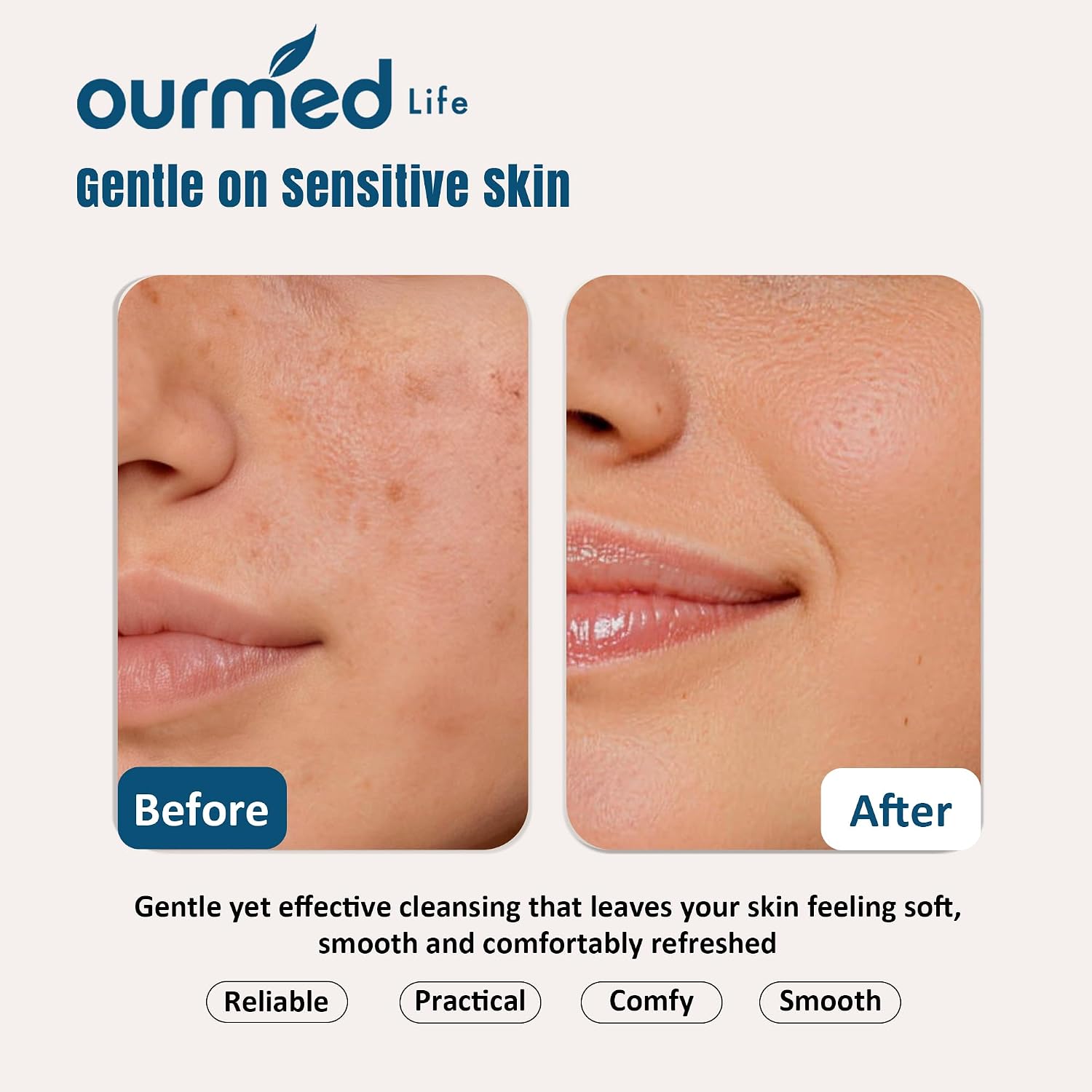 Thumbnail 5 de Ourmed Life Disposable Biodegradable Facial Wipes 10×12