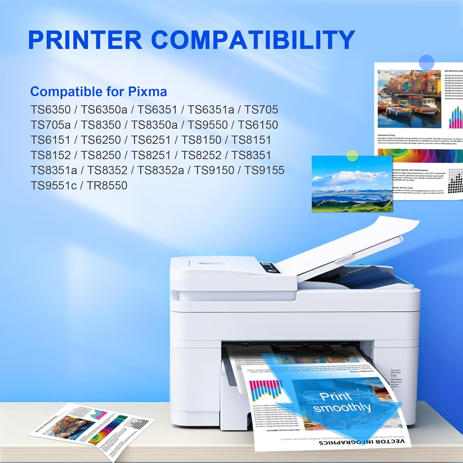 Thumbnail 1 de Gureef CLI-581 XXL Ink (for Canon 581) XXL Ink Cartridges – Compatible set for Canon TS705a and select Canon PIXMA/TR printers, 10-pack (C, M, Y, BK)