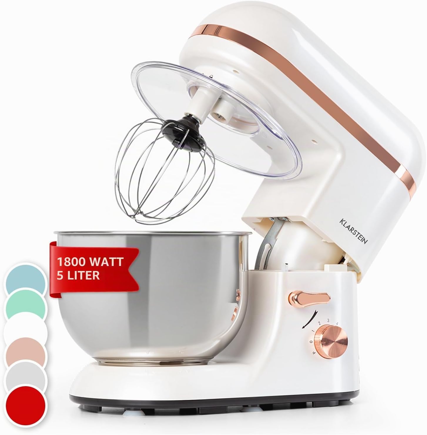 Detalle 2 de Klarstein 4060656162305 Bella Elegance köksmaskin, 5 l och pulsfunktion