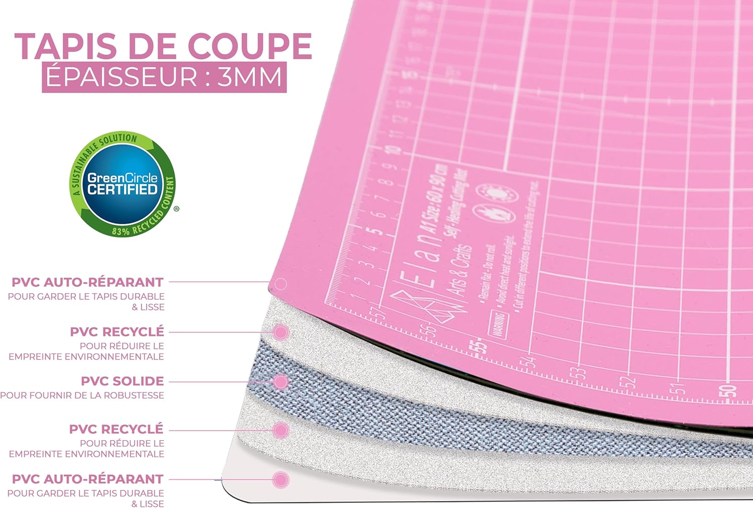 Detalle 2 de Elan Tapis de découpe A3 30x44 cm ✂