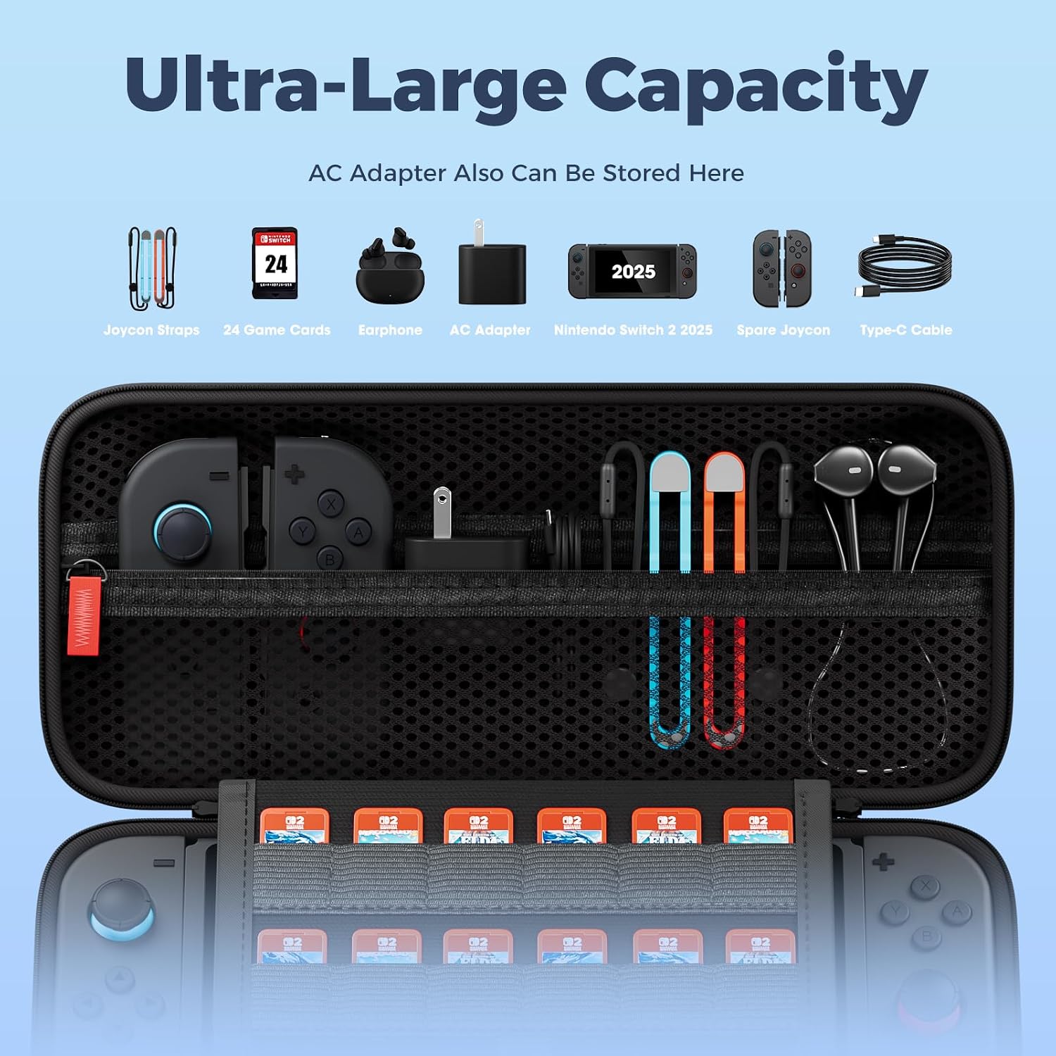 Detalle 2 de ProCase Carrying Case for Nintendo Switch 2, 24-slot