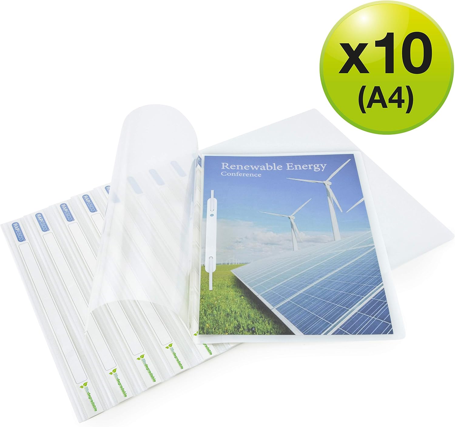 Thumbnail 6 de Rapesco 1591 ECO Cartella per Progetti A4, Bianco – Confezione da 10