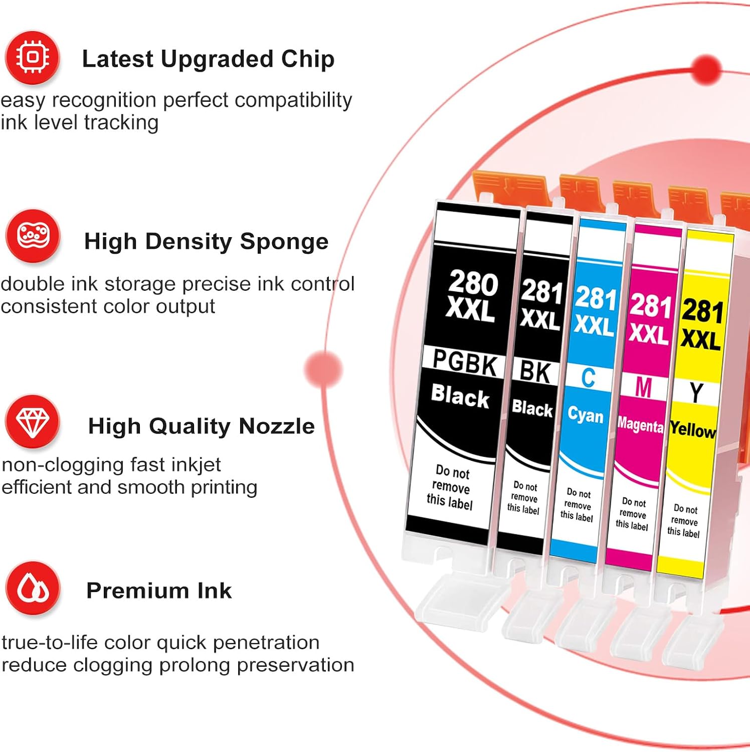 Detalle 1 de Ankink Ink Cartridges 280XXL/281XXL