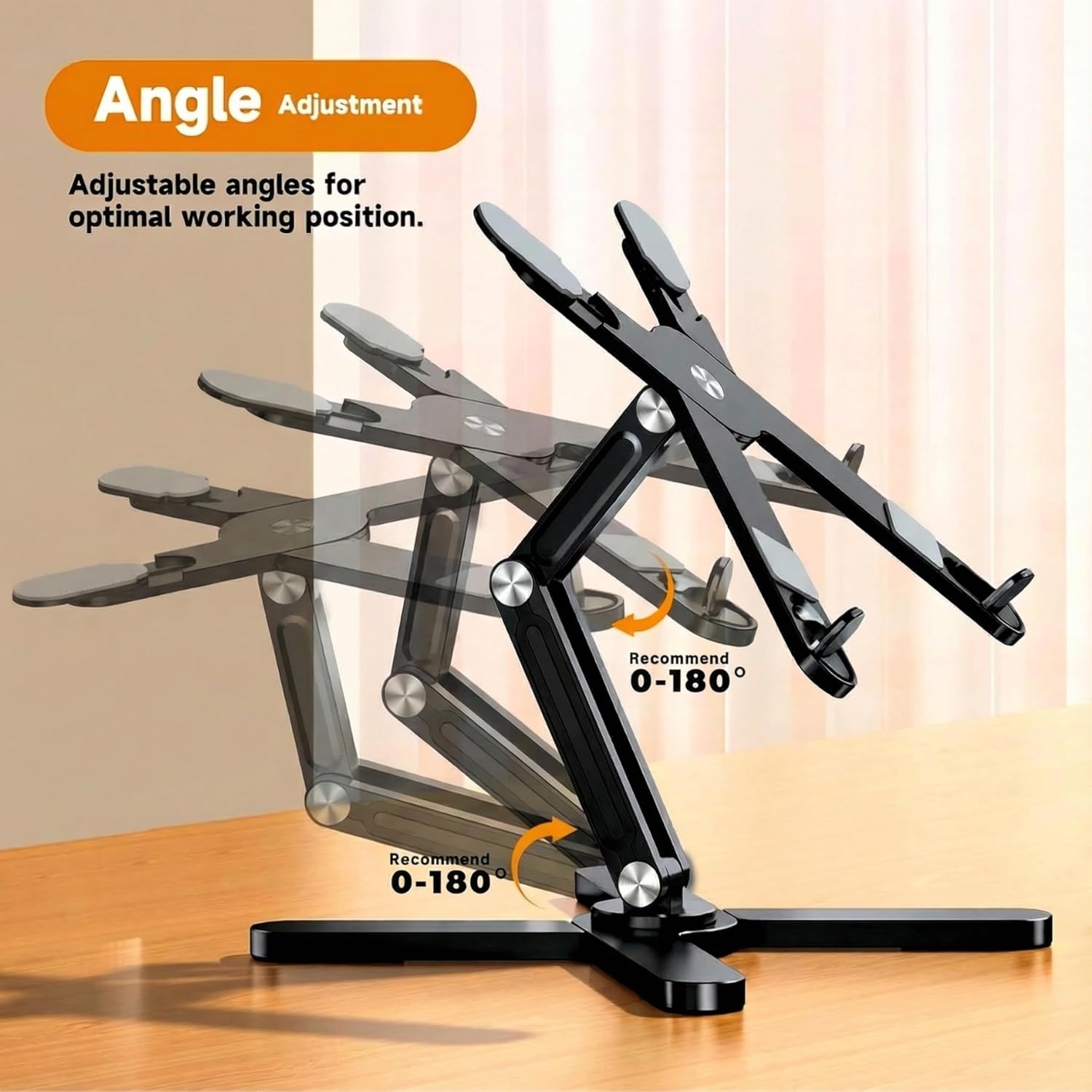 Thumbnail 3 de FoldWise X Premium Laptop Stand for Desk – 100% Aluminium, 360° Rotation, Adjustable Height