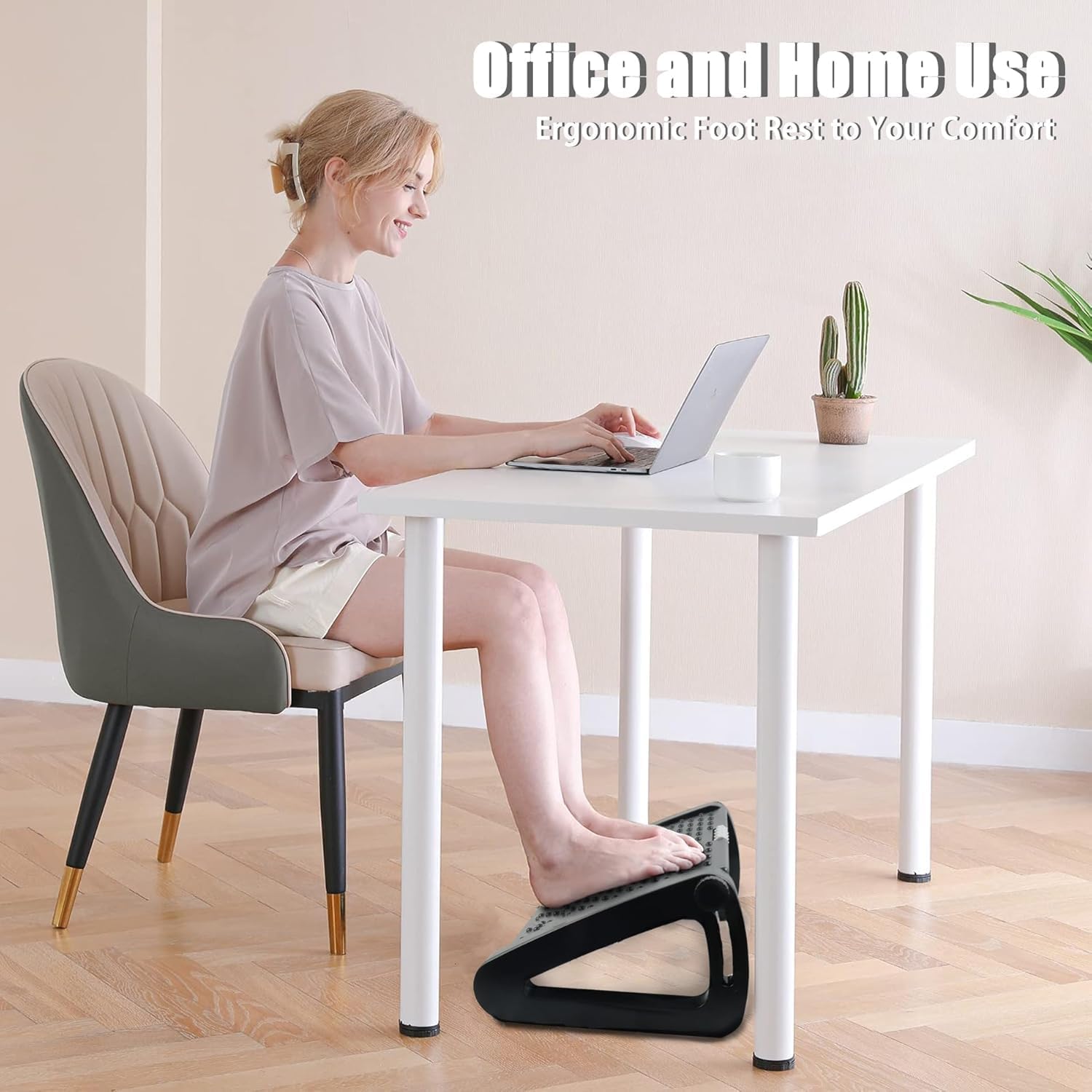 Thumbnail 5 de Office Foot Rest Adjustable Height with Roller Massager