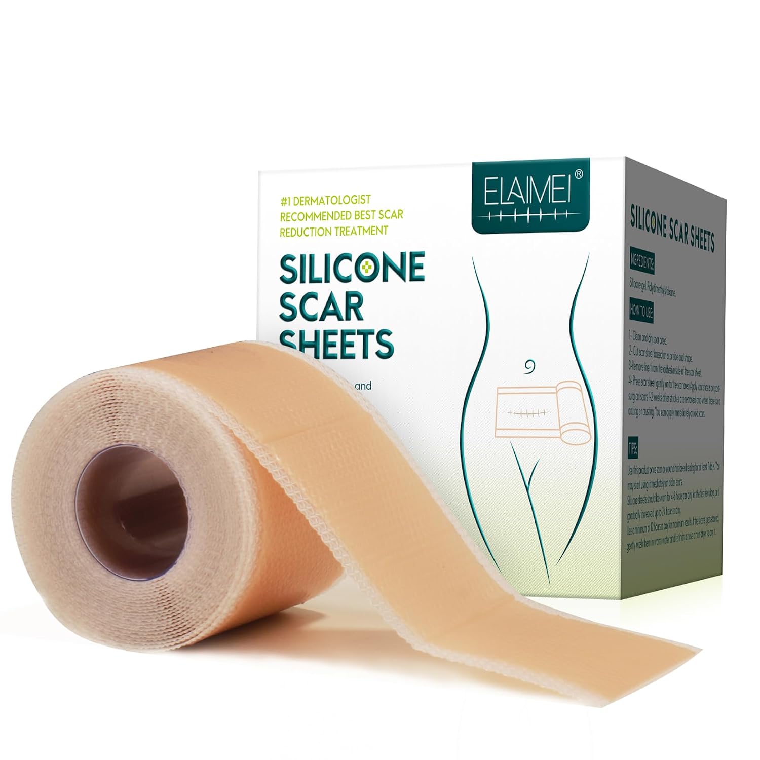 Detalle de Silicone Scar Sheets 1.6" x 120" Roll