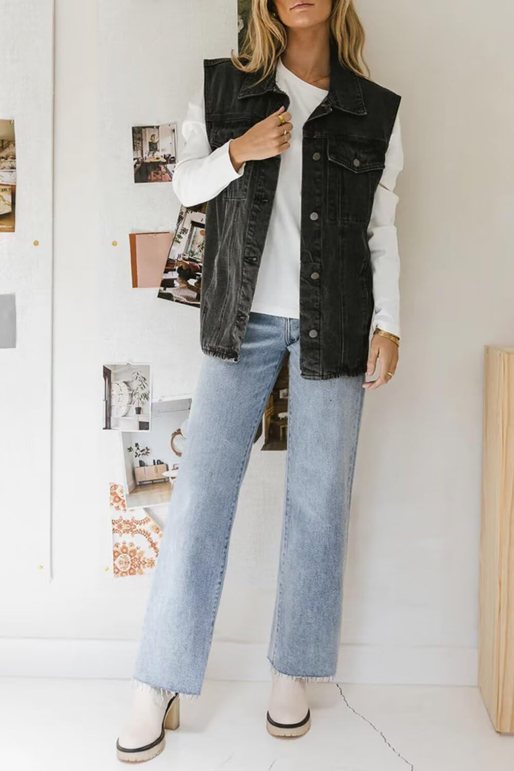Thumbnail 1 de KDF Straight Leg High Waisted Jeans