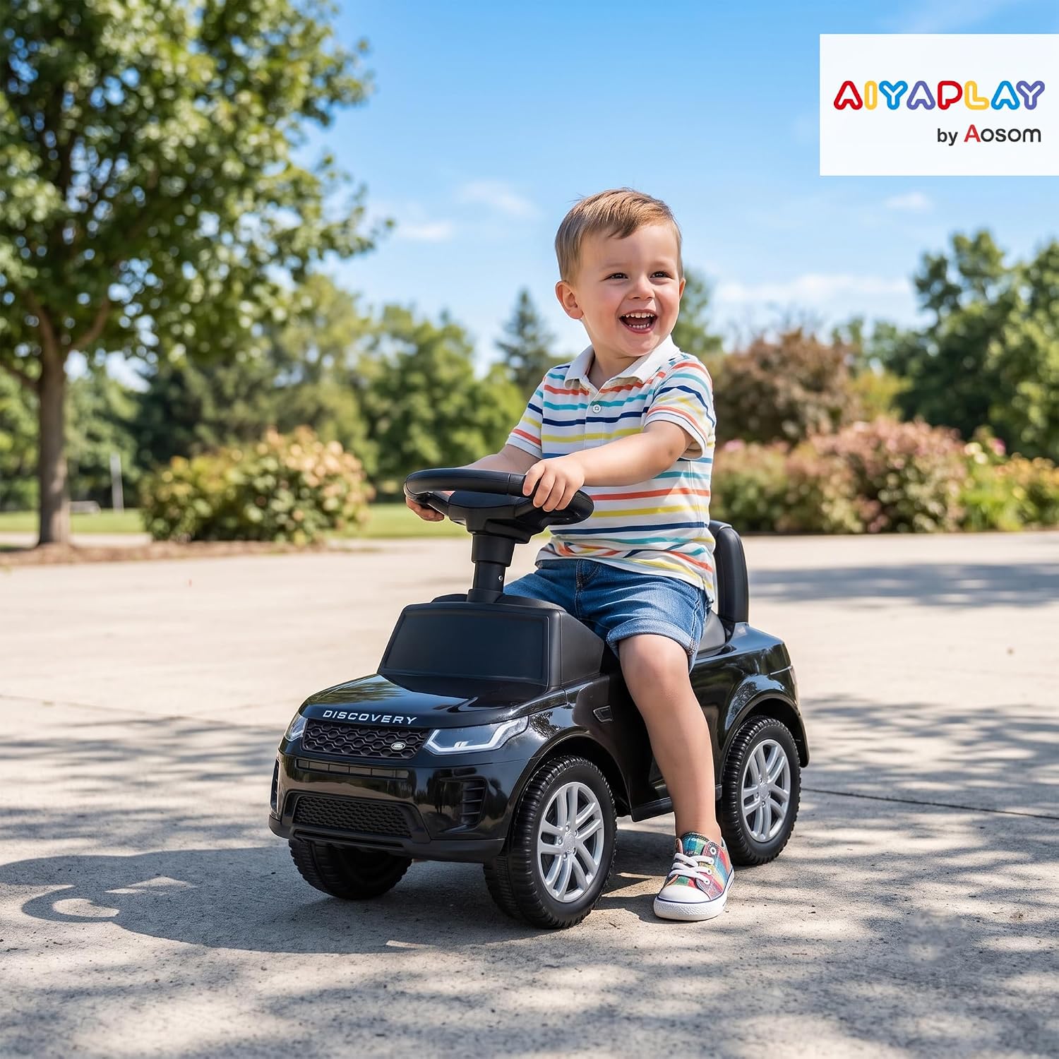 Thumbnail 1 de AIYAPLAY 370-437V00BK Land Rover kinderauto met claxon en opbergruimte