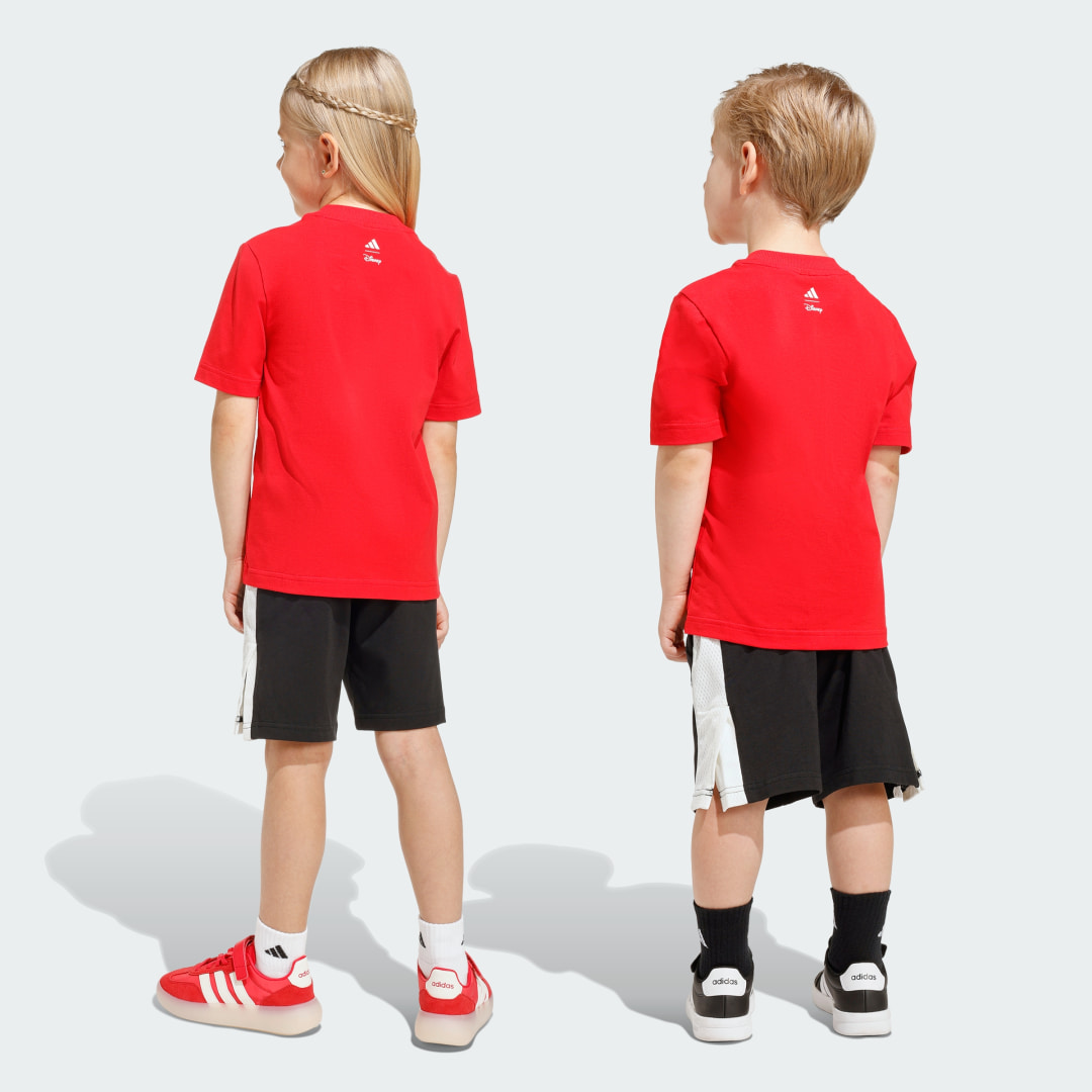 Detalle 2 de CONJUNTO CON CAMISETA Adidas Disney Mickey Mouse - Rojo