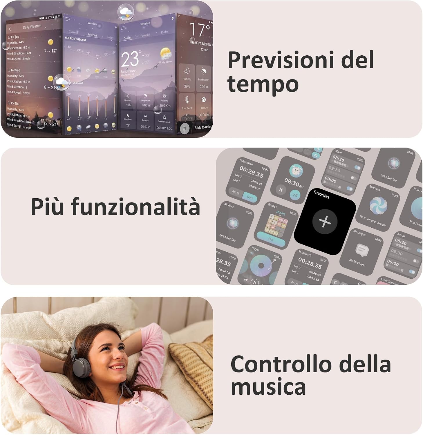 Detalle de Blackview Smartwatch Uomo Donna: chiamate Bluetooth, schermo 1,85'' e monitoraggio salute