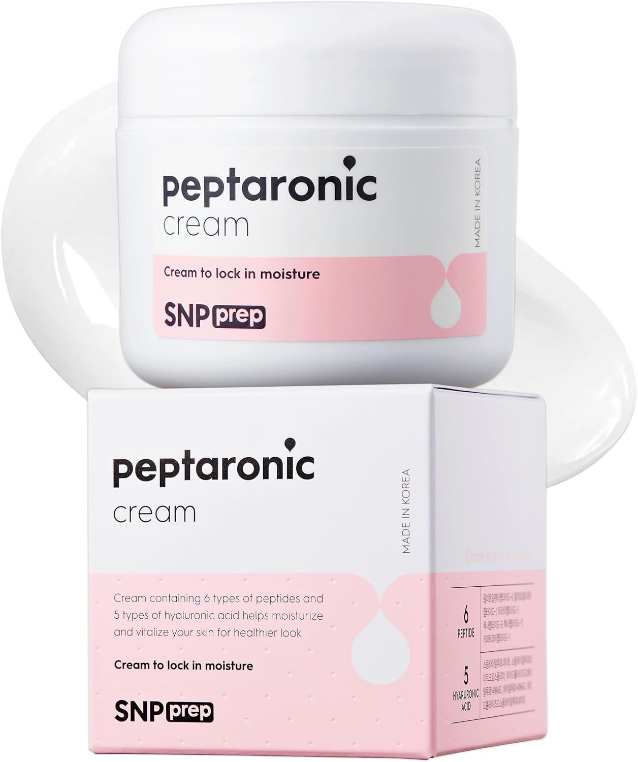 Detalle de Crema Viso SNP Prep Peptaronic – Idratante tutto-in-uno con 6 peptidi e 5 tipi di acido ialuronico (55 ml)