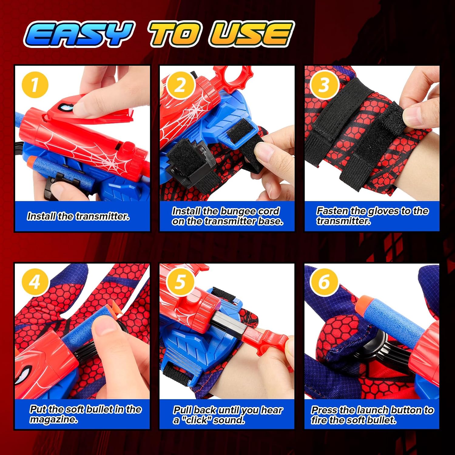 Detalle de Braxel Web Shooter Set (2-Pack) for 5–10 Year Olds