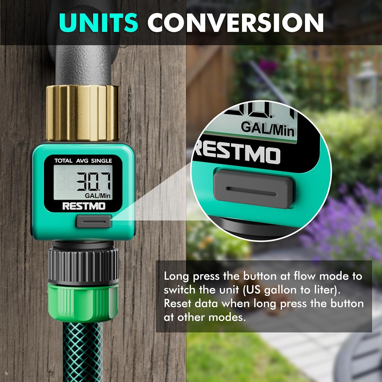 Detalle de RESTMO Water Flow Meter with Brass Inlet