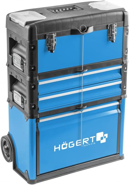 HÖGERT Technik Werkzeugkasten Mobiler 3‑Teilig