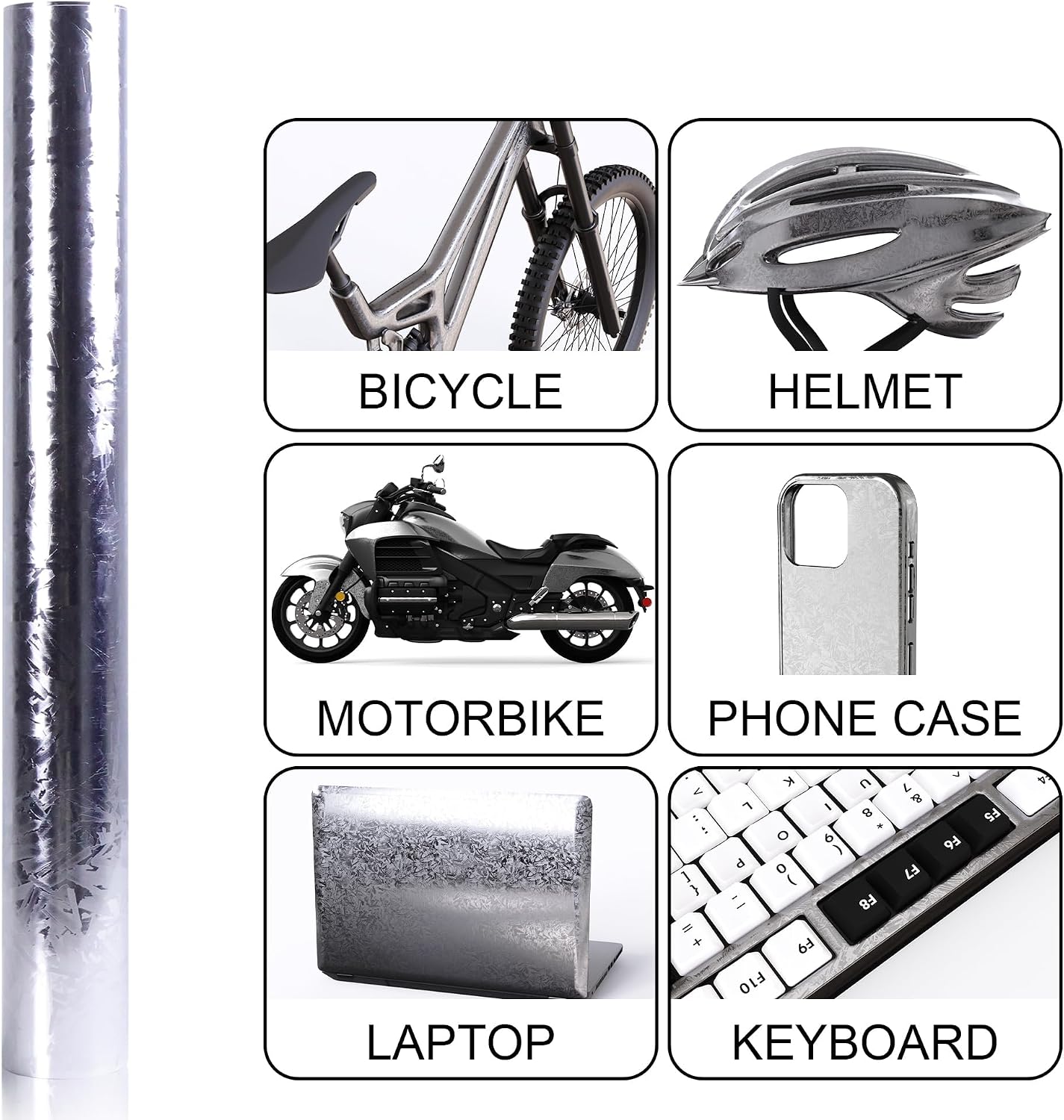 Detalle de Forged Carbon Folie – glänzende selbstklebende Vinyl-Folie für Auto, Motorrad & DIY (150 x 30 cm)