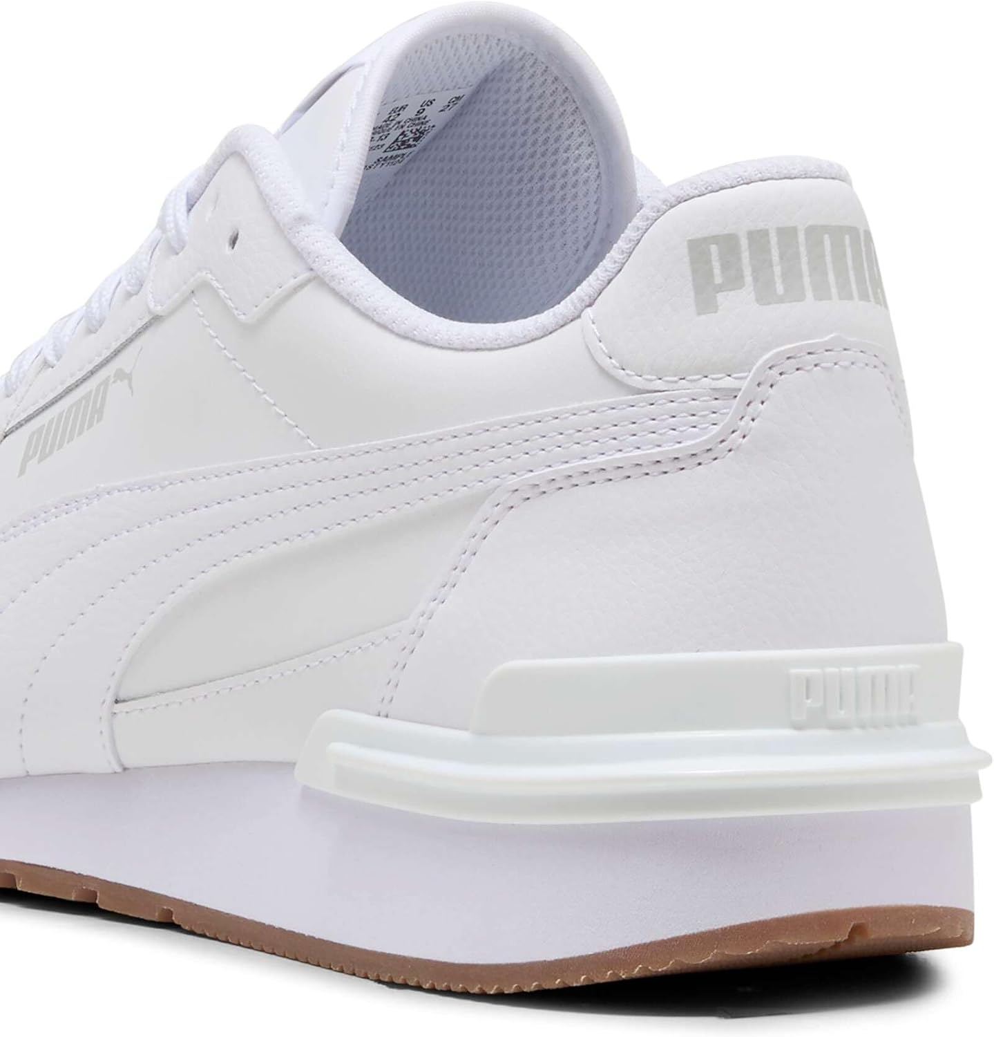 Detalle de PUMA ST Runner V4 L Unisex-Sneaker – White/Glacial Grey/Gum, 9.5 UK