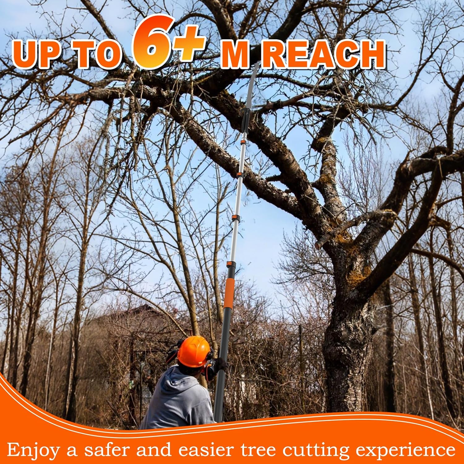 Thumbnail 6 de SISUPASSIE 7.2m Telescopic Pole Saw – Long Reach Pruning Saw with Durable Blade