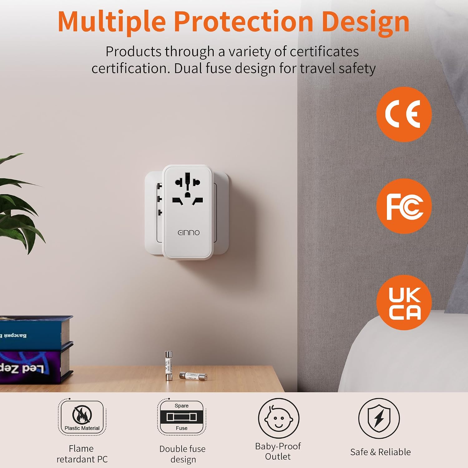 Thumbnail 5 de EINNO International Travel Adapter 100W with USB-C and USB-A 🔌
