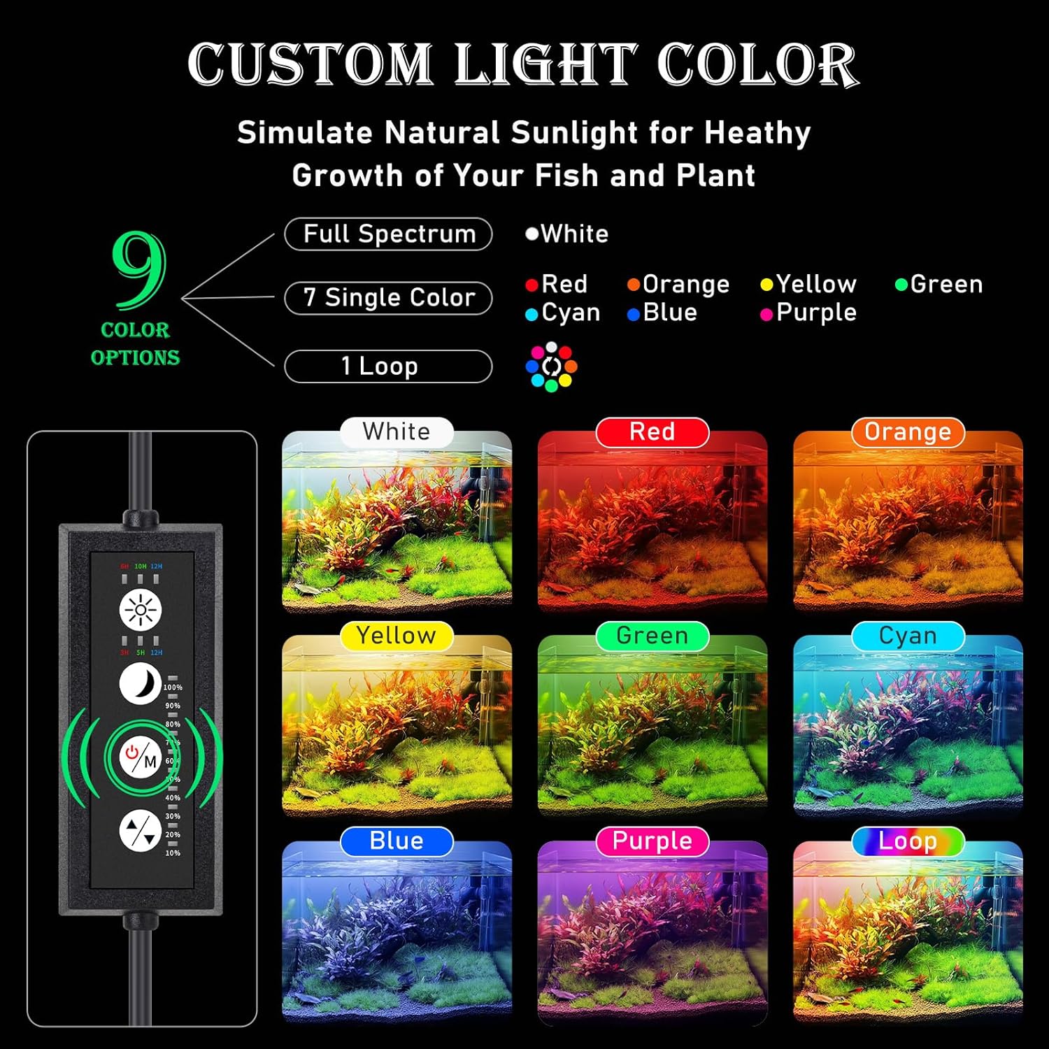 Detalle 2 de hygger Éclairage Aquarium: Rampe LED RGB 16W pour réservoirs 30–45 cm
