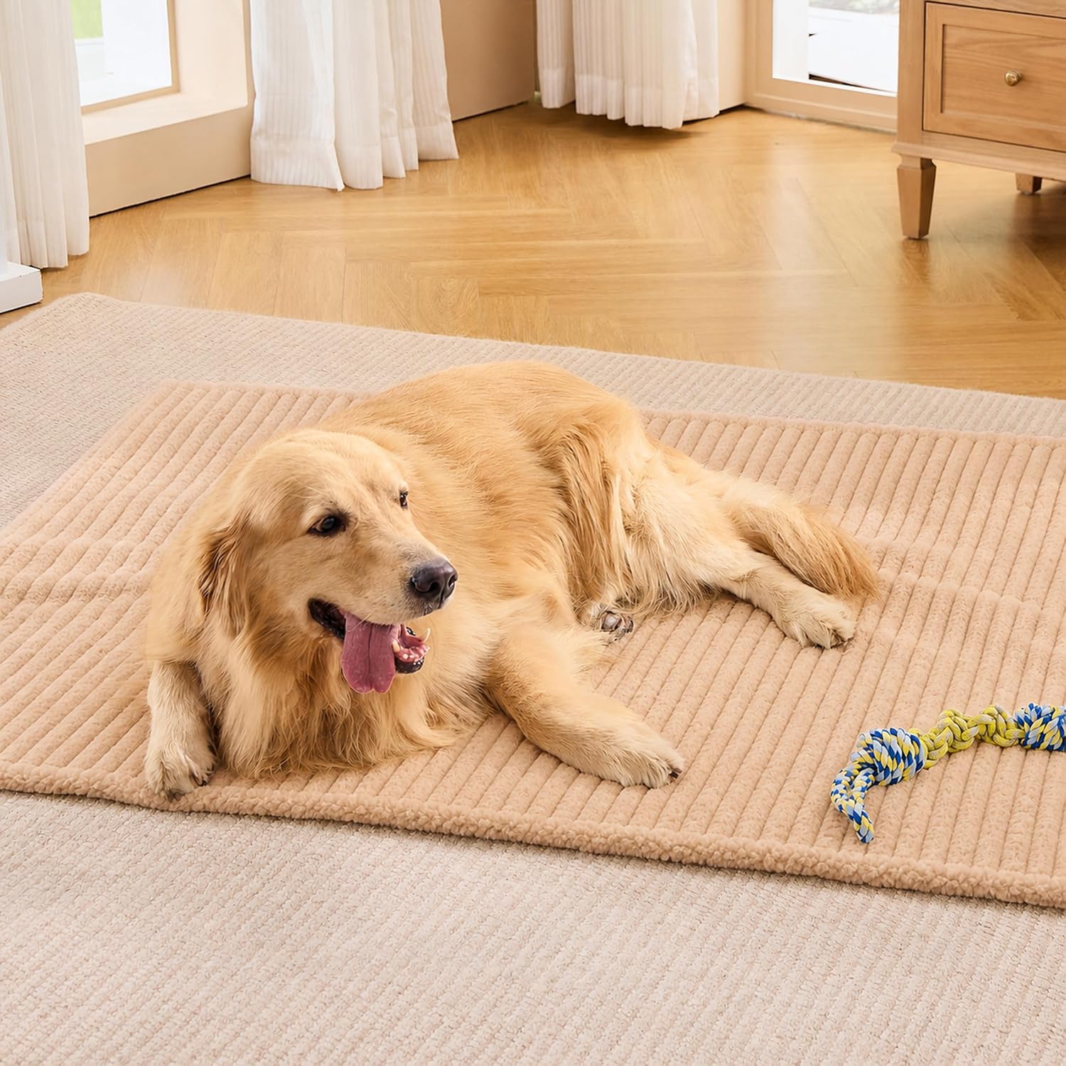 Detalle de Krifey Twin(60x80")-1pc Waterproof Dog Blanket, Reversible Sherpa & Corduroy