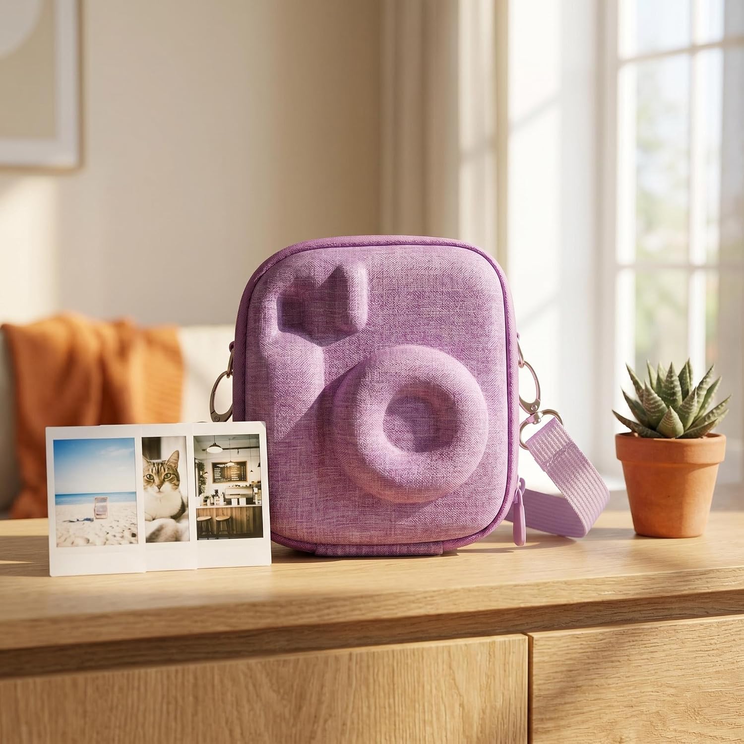 Detalle de XANAD Mini Camera Case for Fujifilm Instax Mini (13/12/11/40/41/EVO) in Purple