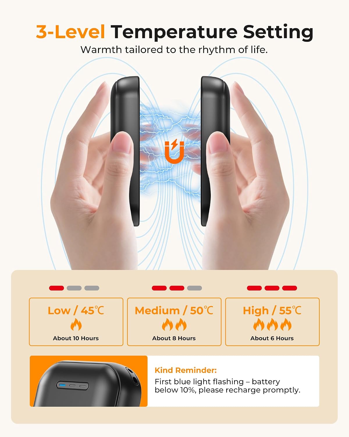 Detalle de Hand Warmers Rechargeable 3000mAh