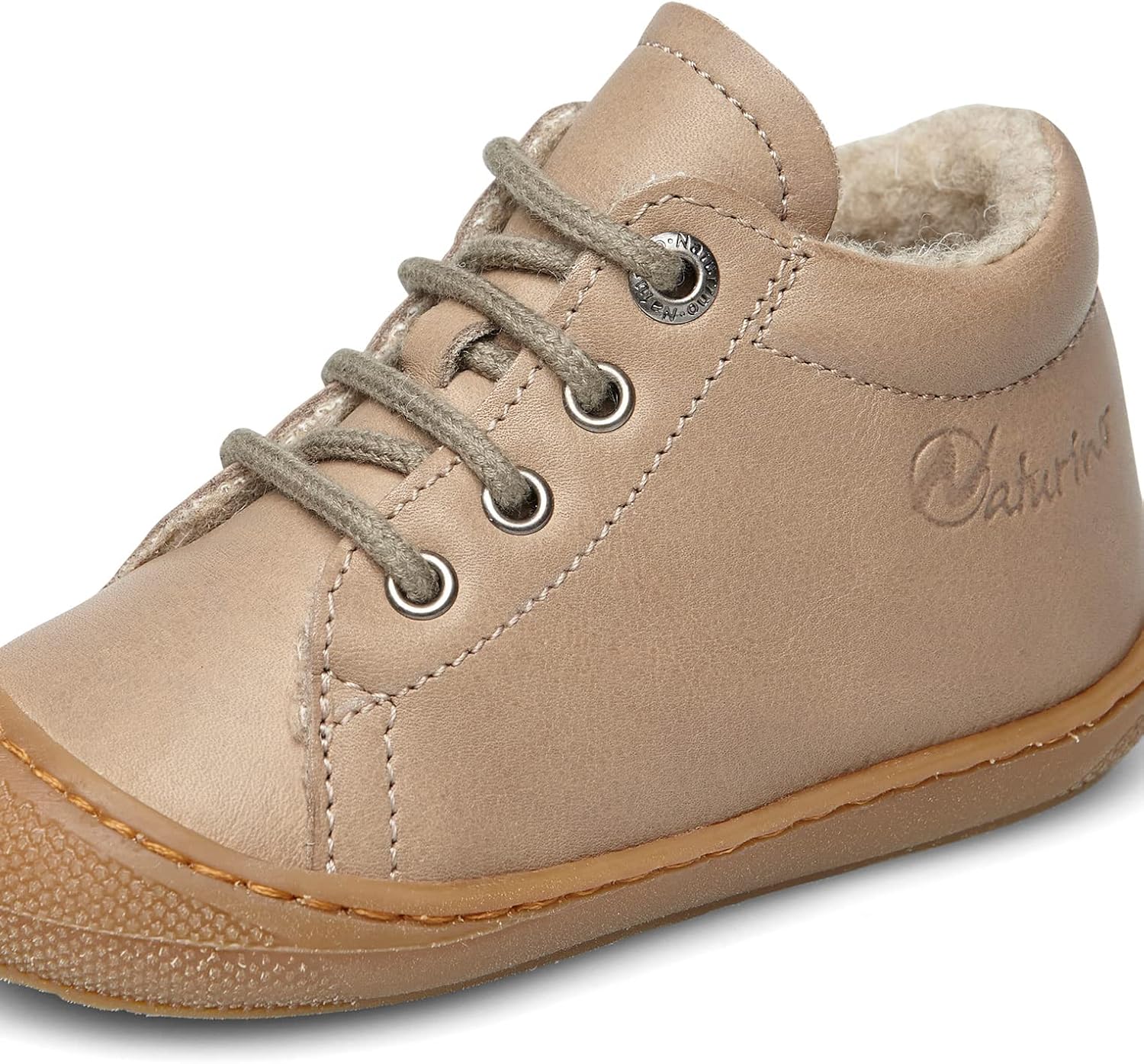 Thumbnail 4 de Naturino Lauflernschuhe aus Metallic – Schnürschuh aus Leder mit Wollfutter