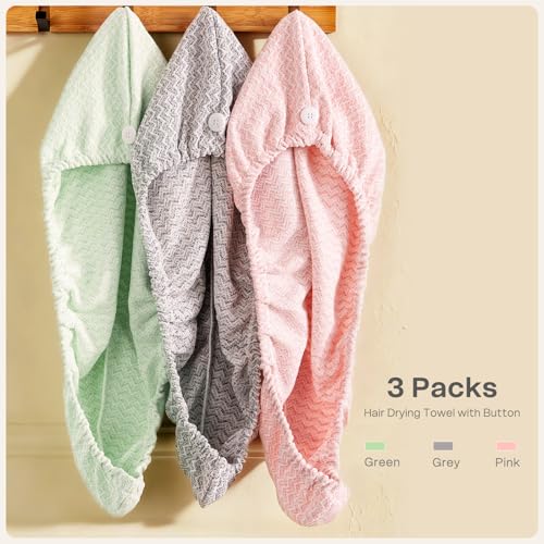 Detalle de Vie TRIOMPHE 3 Pack Microfibre Hair Towel Wrap