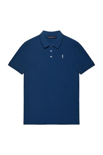Detalle de Polo Club Polo Uomo Manica Corta Regular Fit in Cotone Morbido con Collo Cannetè e Ricamo Rigby Go