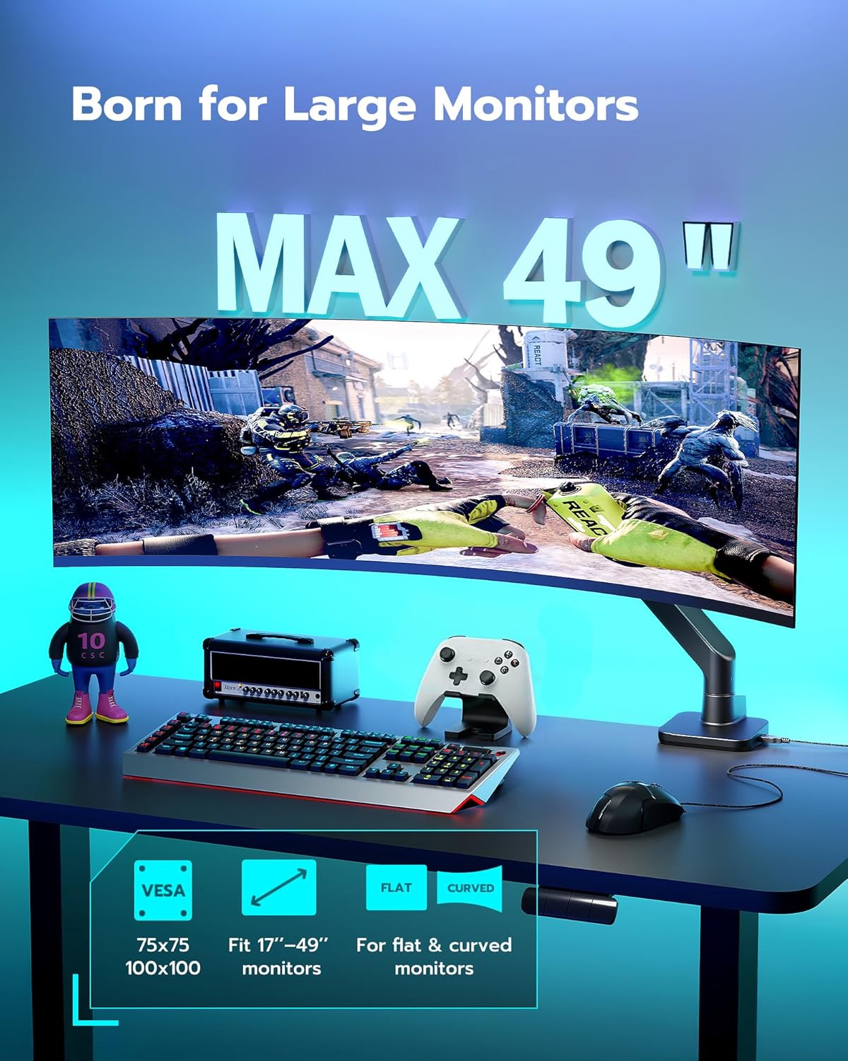 Thumbnail 2 de ARES WING Ultrawide Monitor Arm 44 lbs