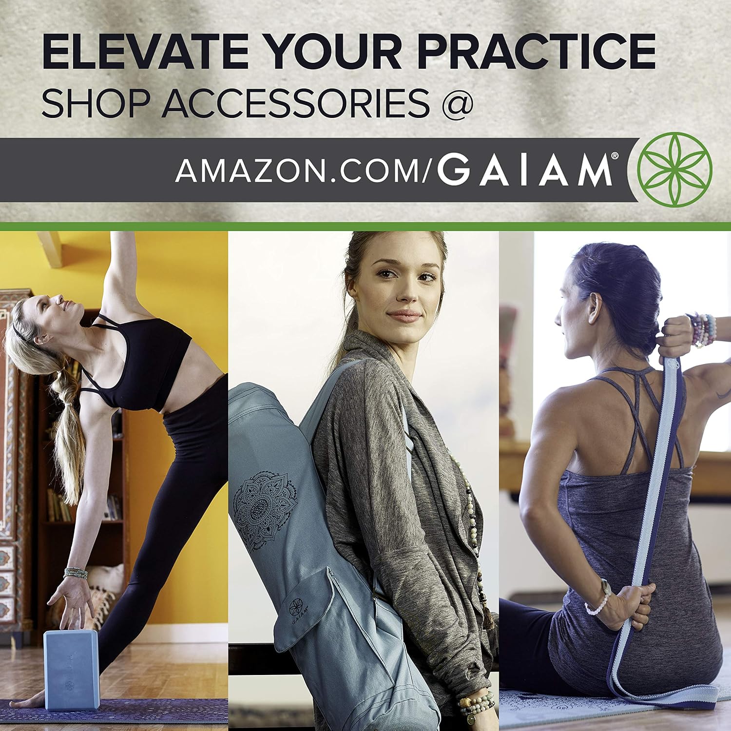 Thumbnail 6 de Gaiam Yoga Mat 68" x 24" 6mm Reversible Exercise Mat ๐งโ