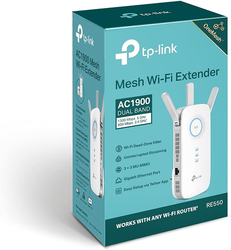 Thumbnail 3 de TP-Link Répéteur WiFi Mesh RE550 (AC1900) pour étendre jusqu’à 150 m²