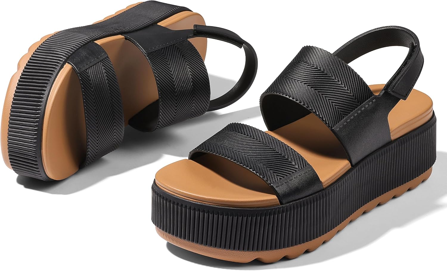 Detalle de Lovee Cosee Platform Water Sandals for Women: Comfortable, Waterproof Chunky-Wedge Beach Shoes
