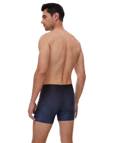 Detalle de AMZSPORT Maillot de Bain Homme Short de Bain à Séchage Rapide, Noir, M - Cordons de Serrage et Doublure Douce