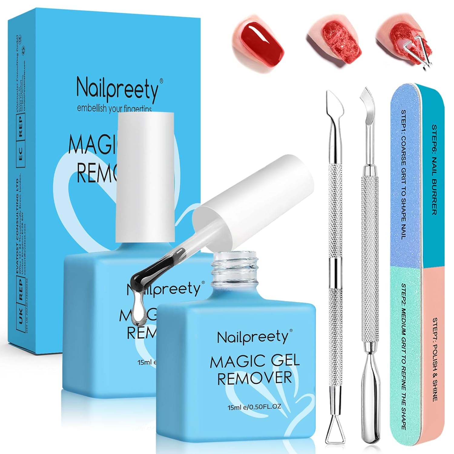 Nagellackentferner Set 2 x 15 ml