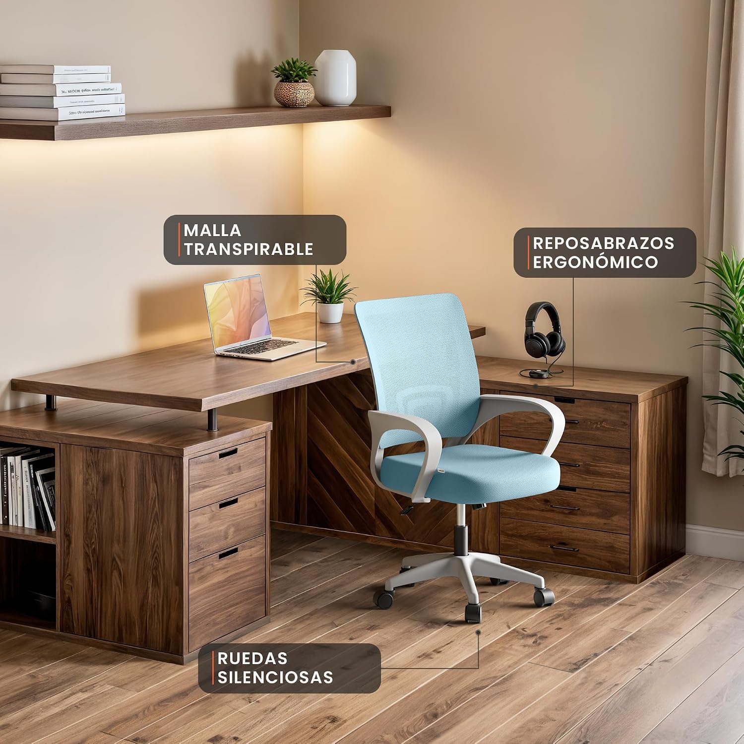 Detalle 2 de JUPPLIES Silla Escritorio Ergonomica 110 kg