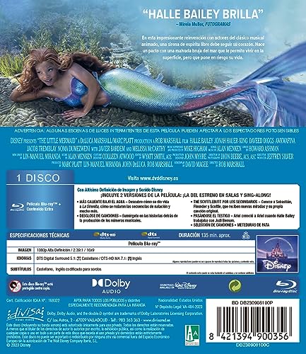 Thumbnail 1 de La Sirenita (Imagen Real) Blu-ray 📀