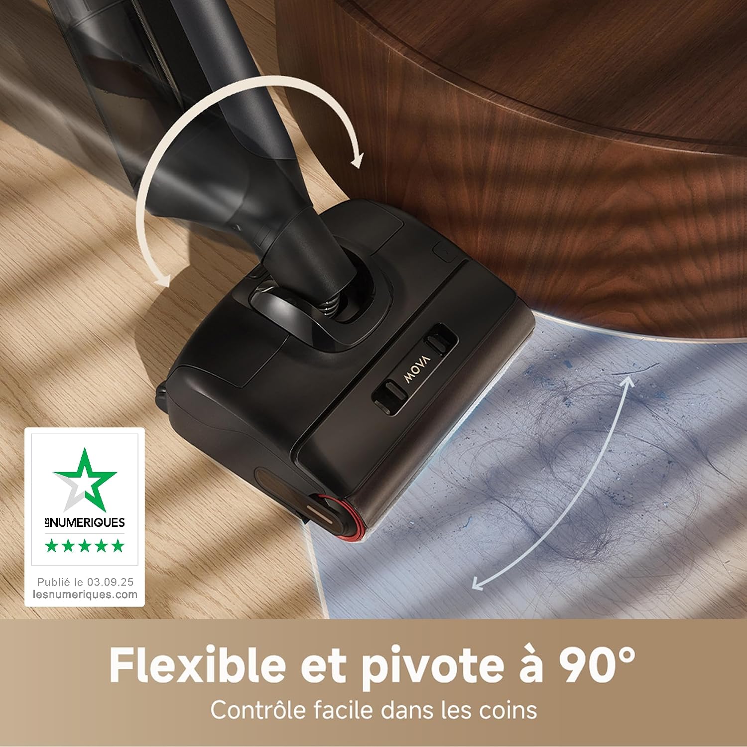 Detalle de MOVA M10, Aspirateur Laveur sans Fil avec Lavage à l'eau Chaude – efficacité 2-en-1 à domicile