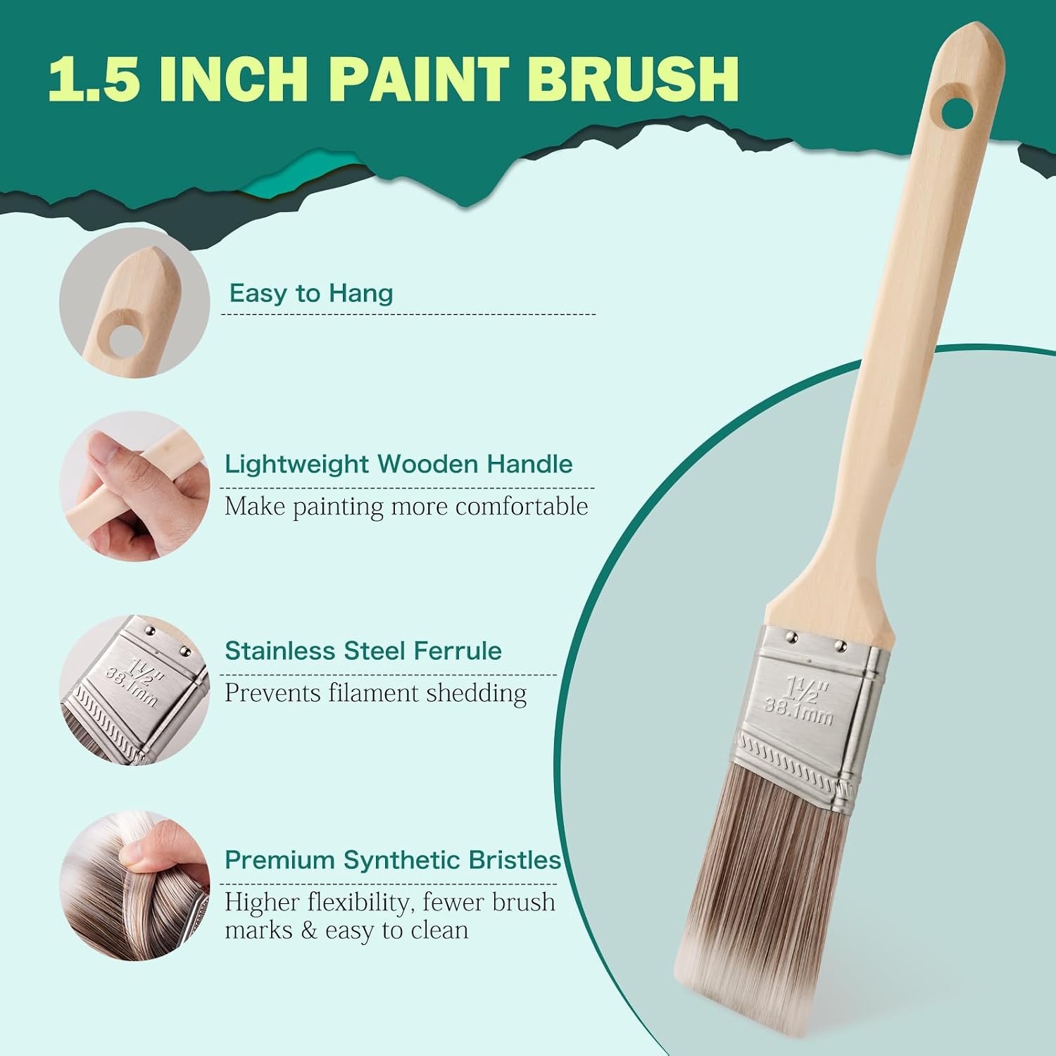 Detalle 2 de YiBaiBrush 4-Inch Foam Paint Roller Set – High Density, Small Roller with Tray & Liner