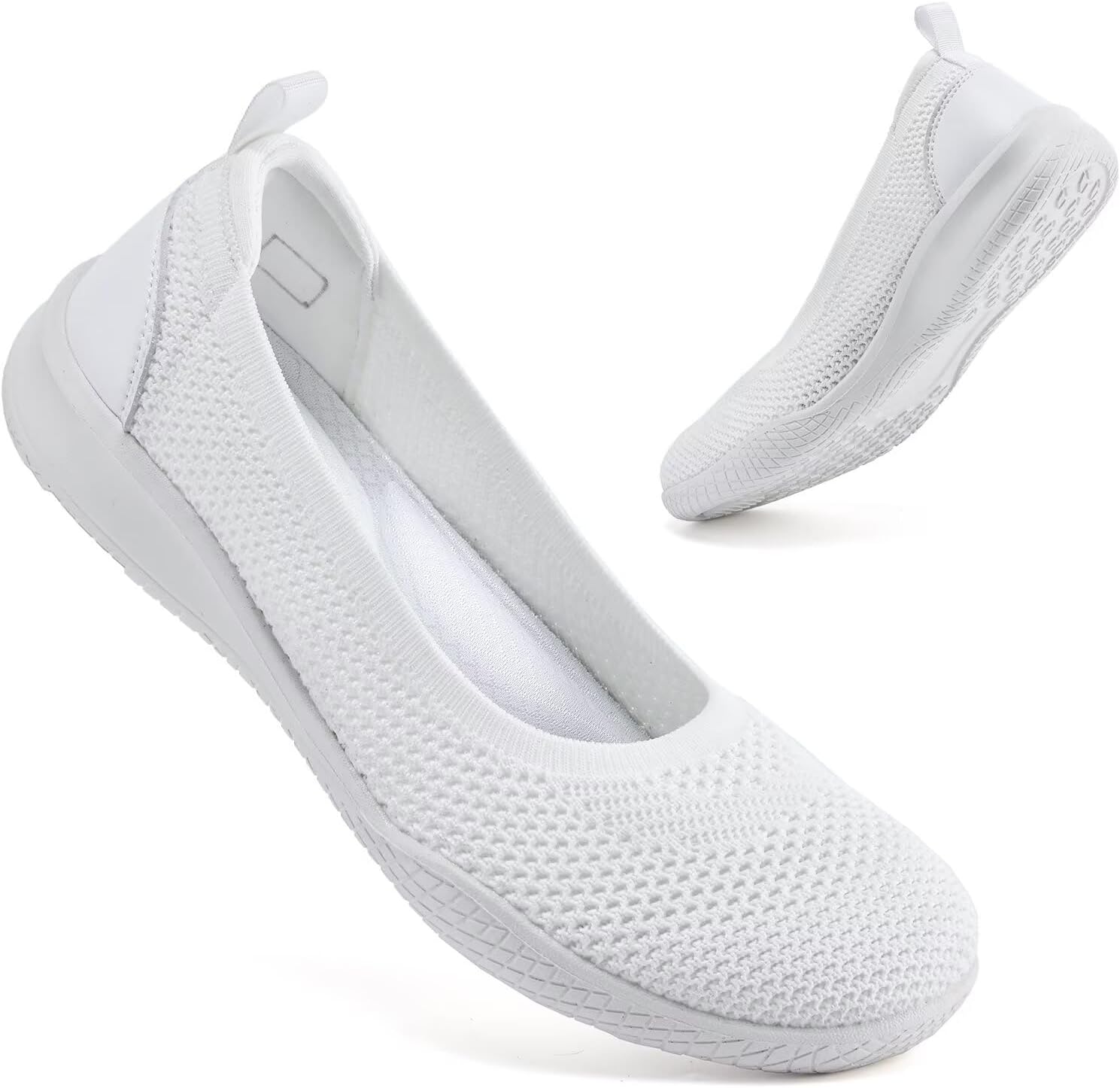 Detalle de KONHILL Women's Lightweight Mesh Slip On Shoes – Breathable, Non-Slip Indoor/Outdoor Slippers