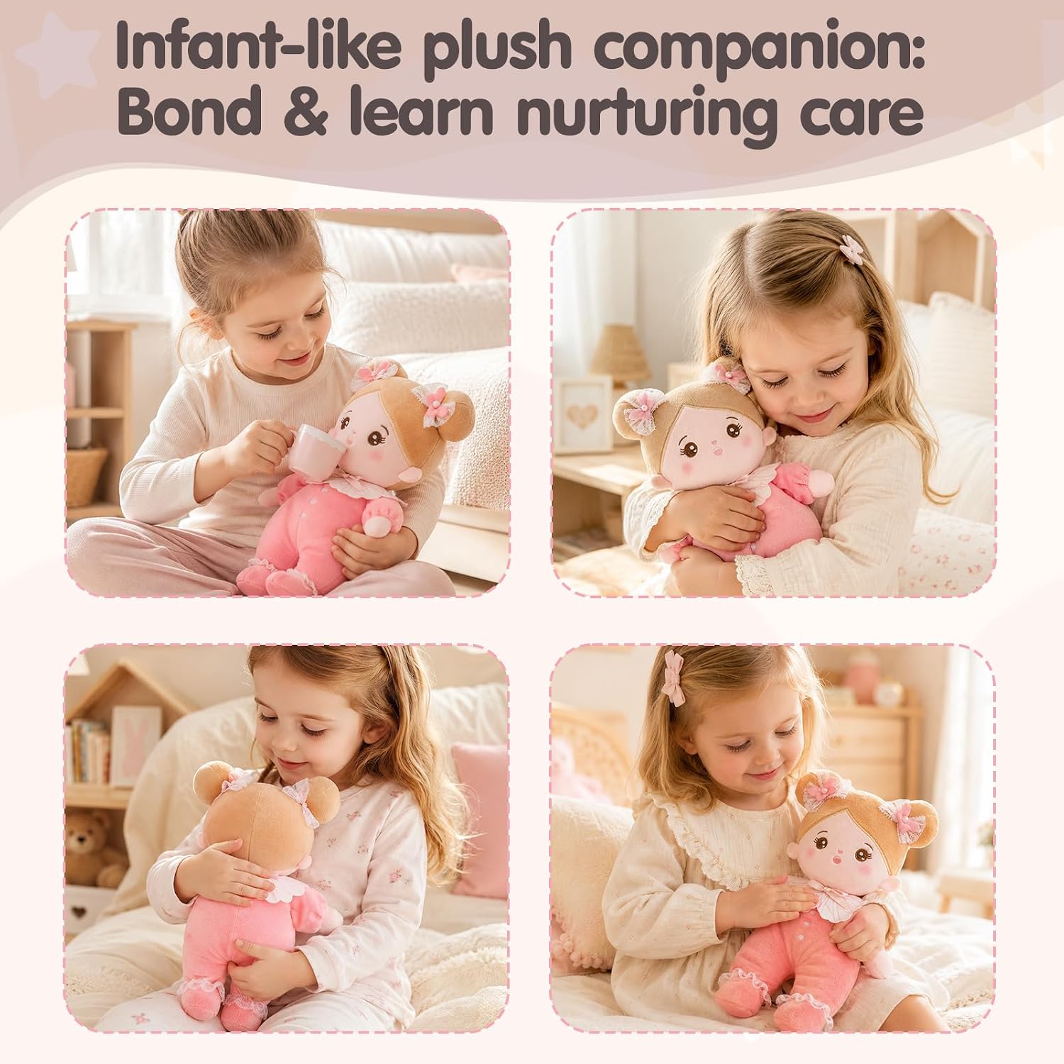 Detalle de OUOZZZ 25cm Machine Washable Rag Doll – Soft Baby Doll for Girls
