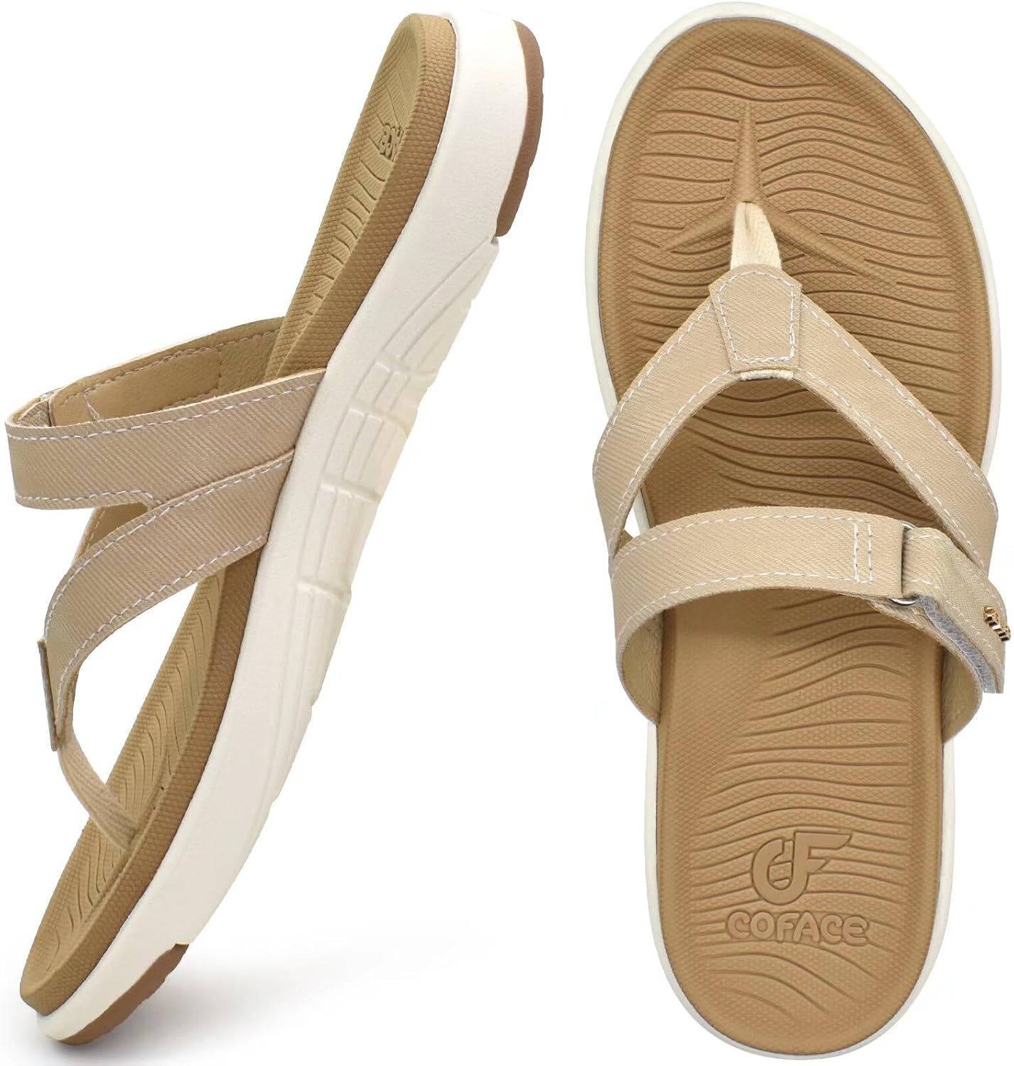 Thumbnail 6 de COFACE Womens Fashion Orthotic Flip Flops with Arch Support & Yoga-Mat Cushioning