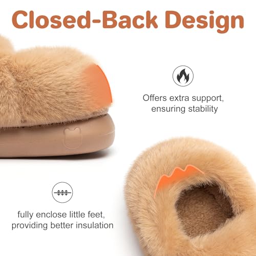 Detalle 2 de DRECAGE Chaussons enfant Capybara kaki, taille 31 EU, en peluche antidérapante