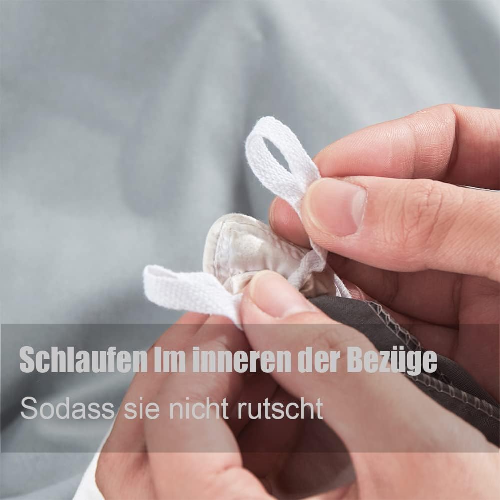 Thumbnail 4 de Soifox Bettwäsche 200x200 Grau Mikrofaser