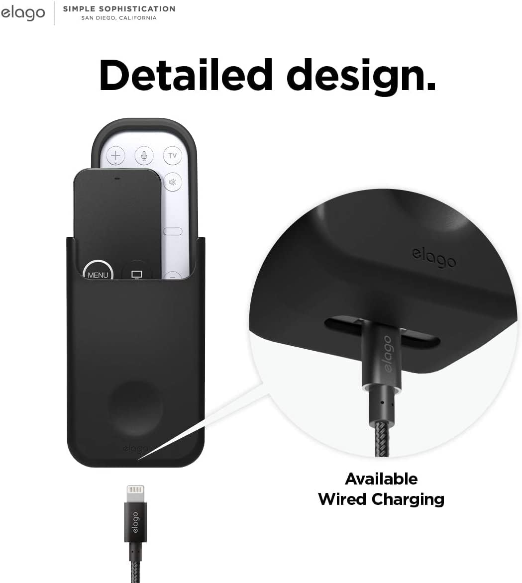 Thumbnail 2 de elago Support de télécommande universel pour Apple TV et autres télécommandes (design détaillé, moyen, noir)