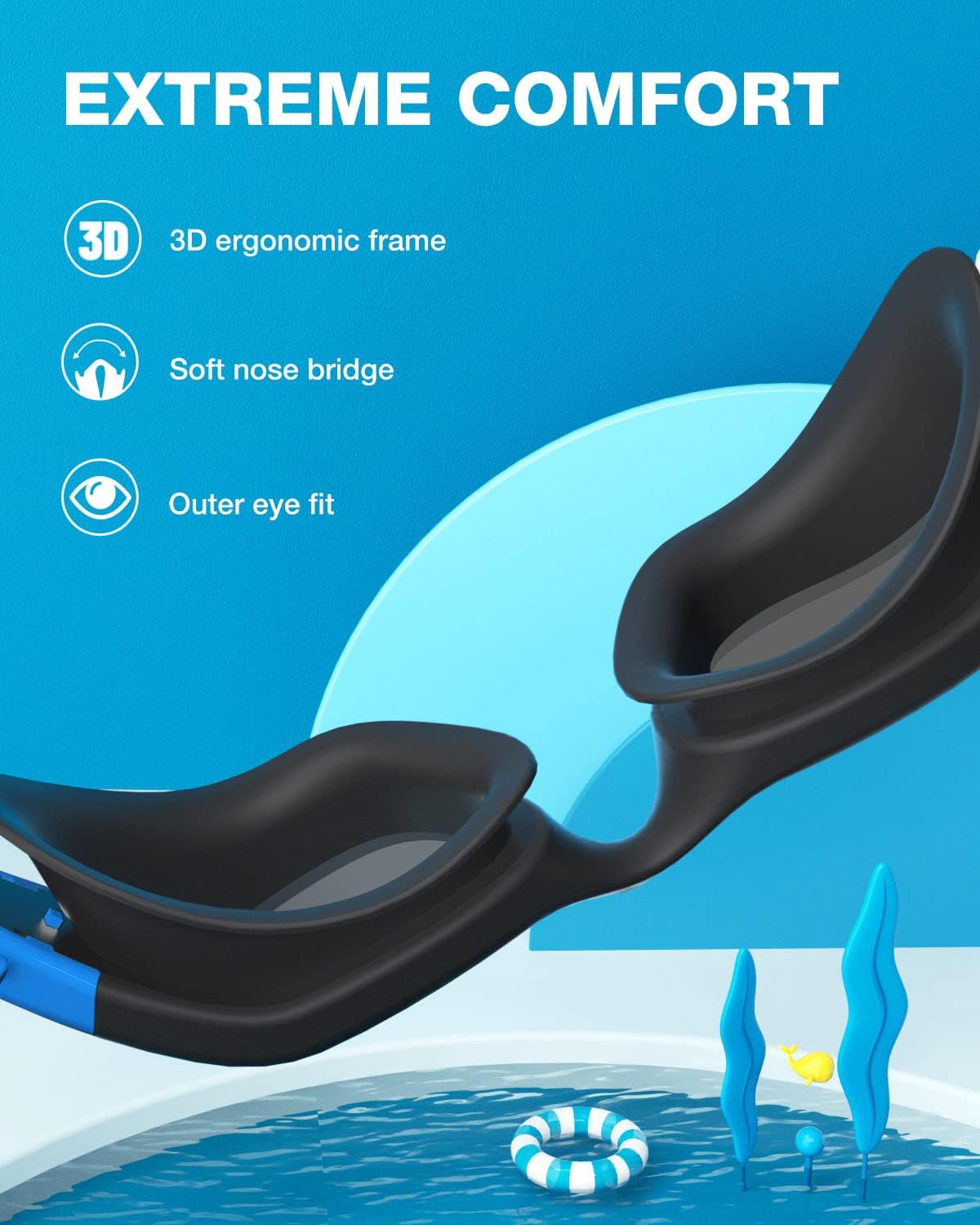 Thumbnail 4 de ZIONOR G1MINI Kinder-Schwimmbrille (polarisiert/nicht polarisiert), UV-Schutz & Anti-Beschlag für 6–14 Jahre