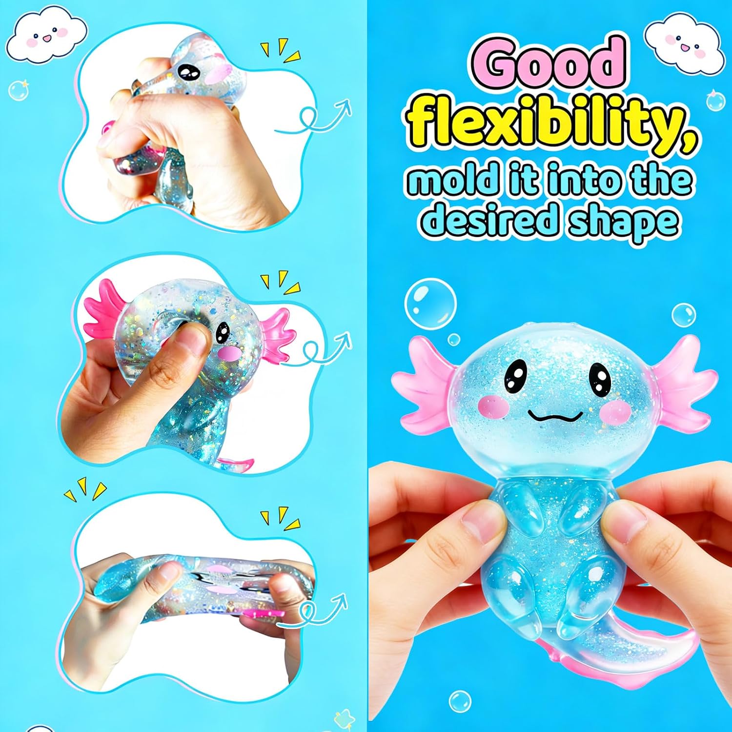 Thumbnail 6 de coroto Axolotl Squishy Stress Relief Toy, 2-Pack Silicone Fidget Toys