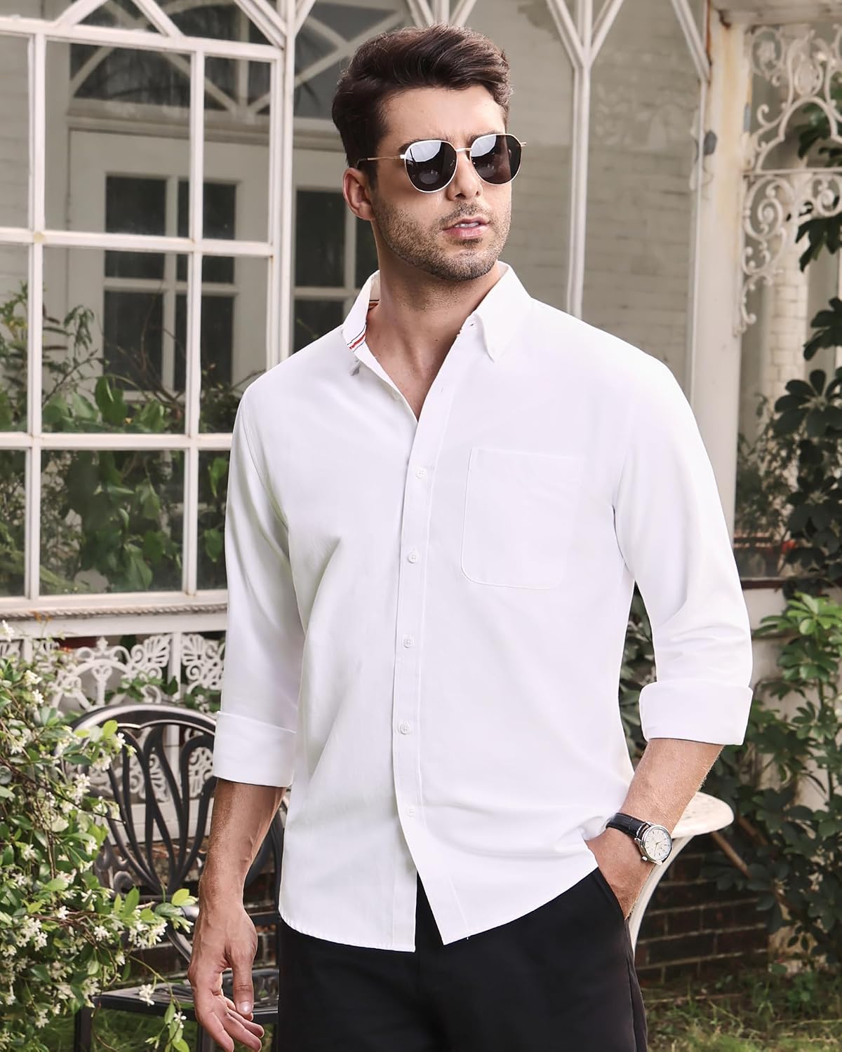 Thumbnail 2 de Alimens & Gentle Oxford Solid Shirt long sleeve