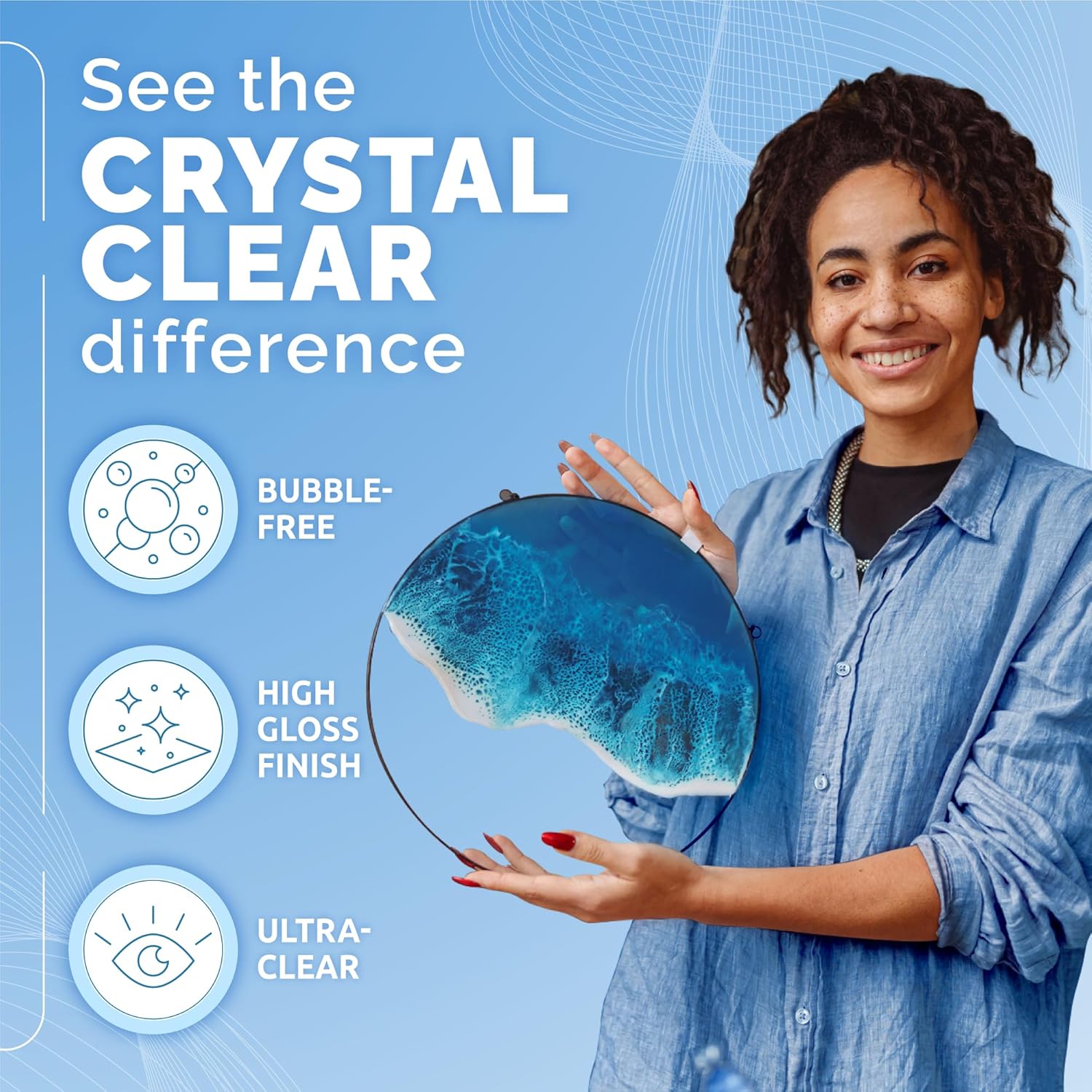 Thumbnail 1 de CRAFT RESIN 1L Crystal Clear epoxy resin kit 🧴